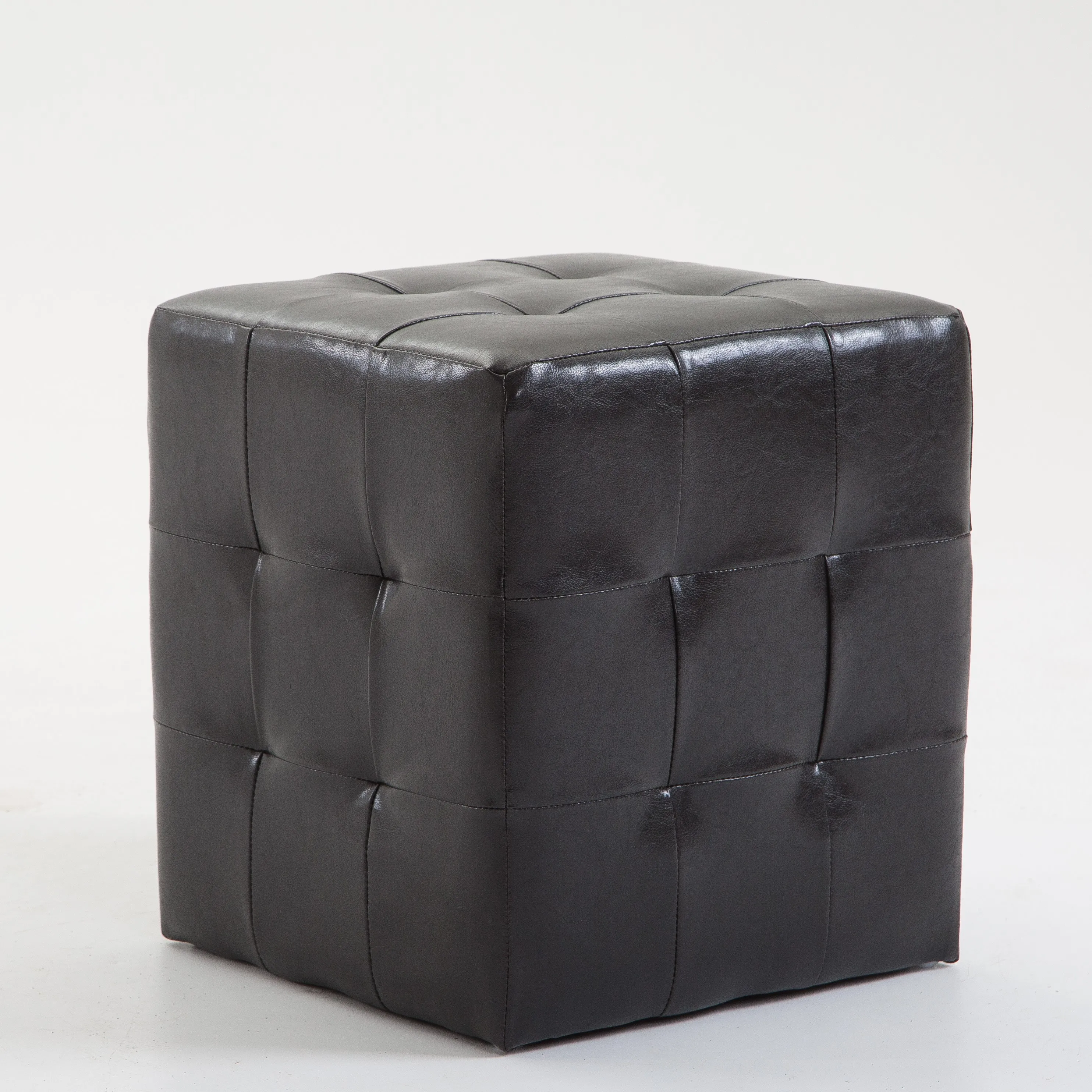 Smart Cube Leather Upholstered Living Room Ottoman