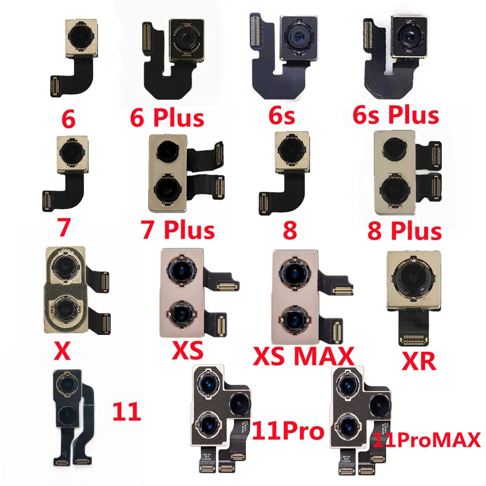
Original Tested Back Rear Big Main Camera Flex Cable Module Back Camera For iPhone X XR XS MAX 11 Pro Max 6s Plus 7 Plus 8 Plus 