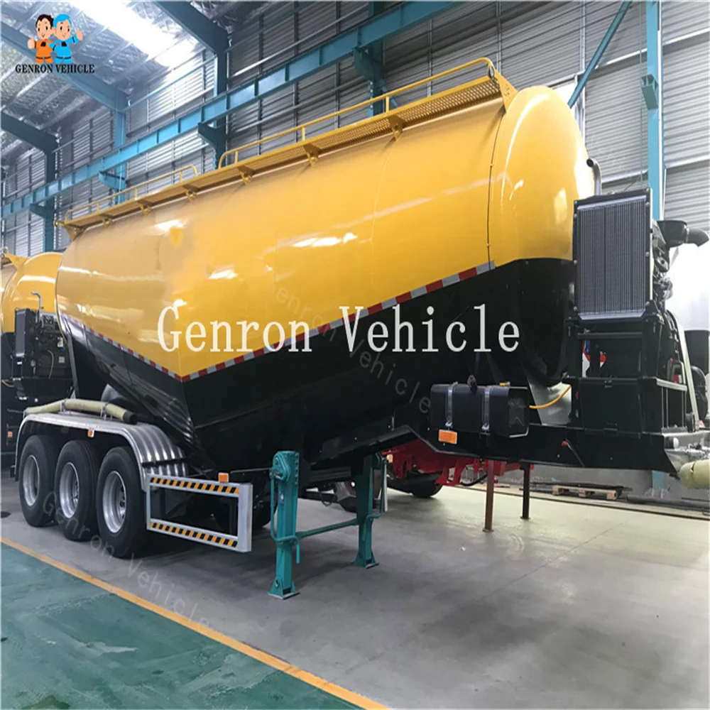 30-50m3 Bulk Cement Semi-Trailer for Sale 3 Axles Dry Powder Silo Tanker for Transporting Powdery Particles for Sale