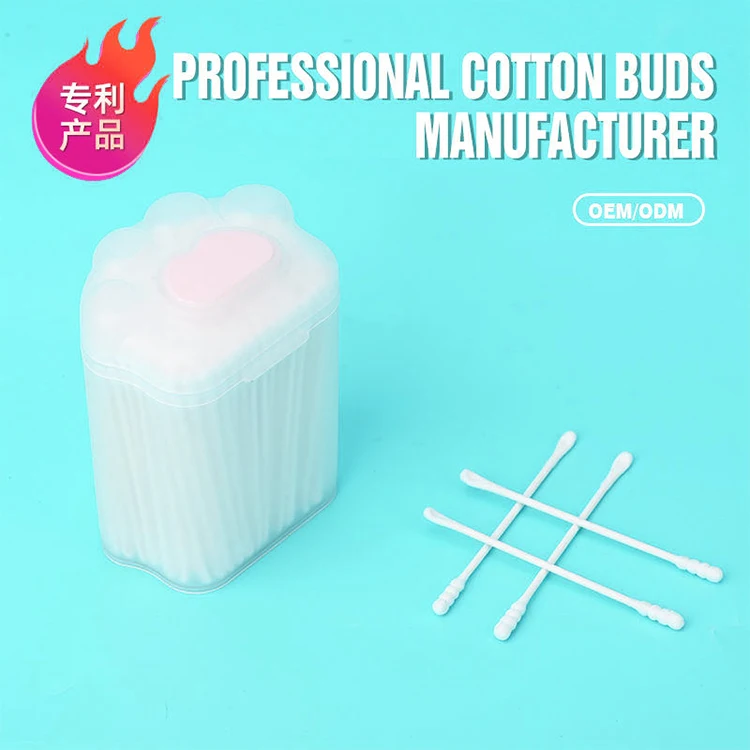 Customized Disposable Sterile Wooden Stick Cotton Swab for Daily Use spiral and pointed cotton swab