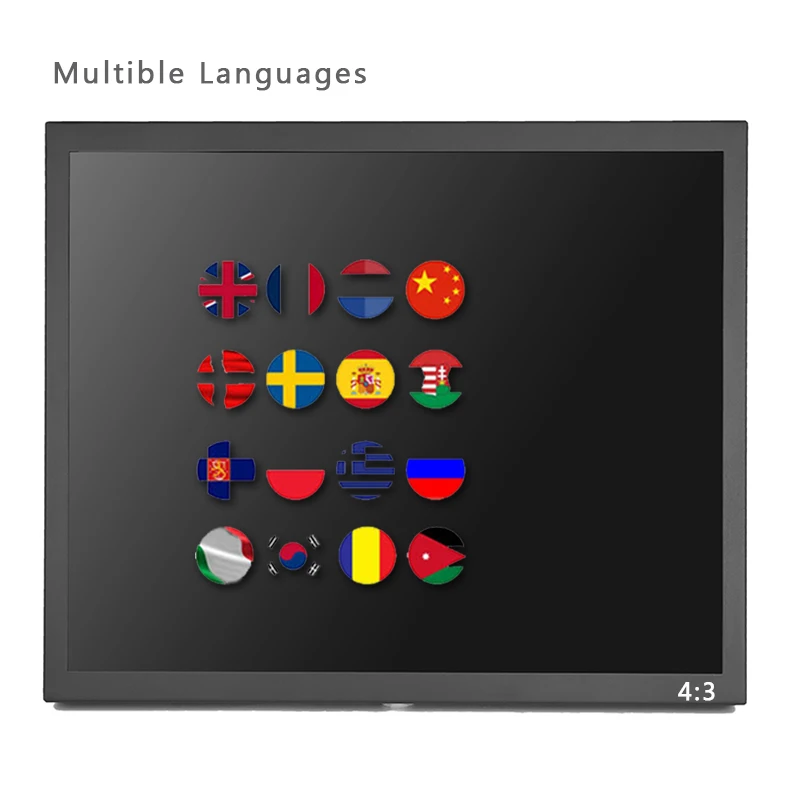 
ZHIXIANDA Factory 1024*768 embedded open frame display 15 inch capacitive touch screen LCD LED monitor 