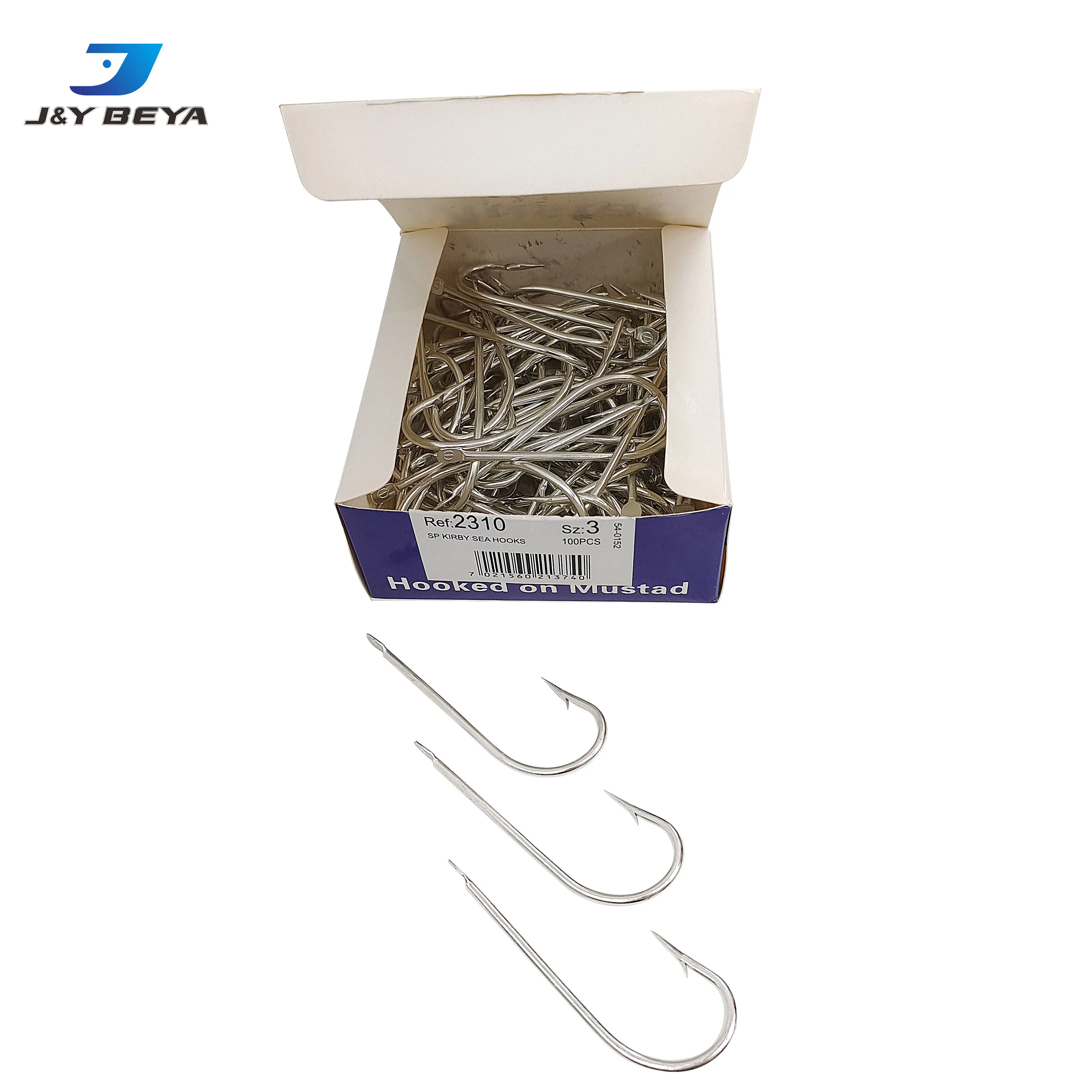 Mustad 2310 Model Fishhook High Carbon Steel Barbed Hook 1000pcs/box Saltwater Fishing Hooks