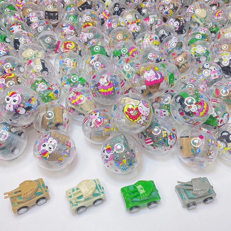 50*50 mm Transparent Twisted Egg Toy Surprise Eggs Gachapon Vending Machine Capsule Toys Round Ball Filled Doll Toys