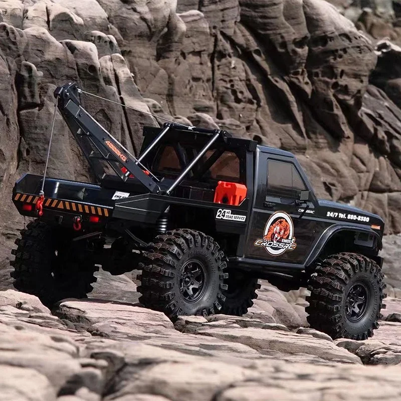 Высококрутящий момент 4WD RC спасательный грузовик Cross EMO X3 эвакуатор 2-ступенчатая коробка передач с шинами светодиодное освещение для экстремального подъема