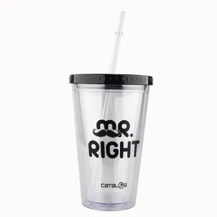 FOCUS Event Party Custom Logo Plastic Cup with Lid and Straw Cheap Promotional Gift Custom PP Cup Wholesale PP Cup