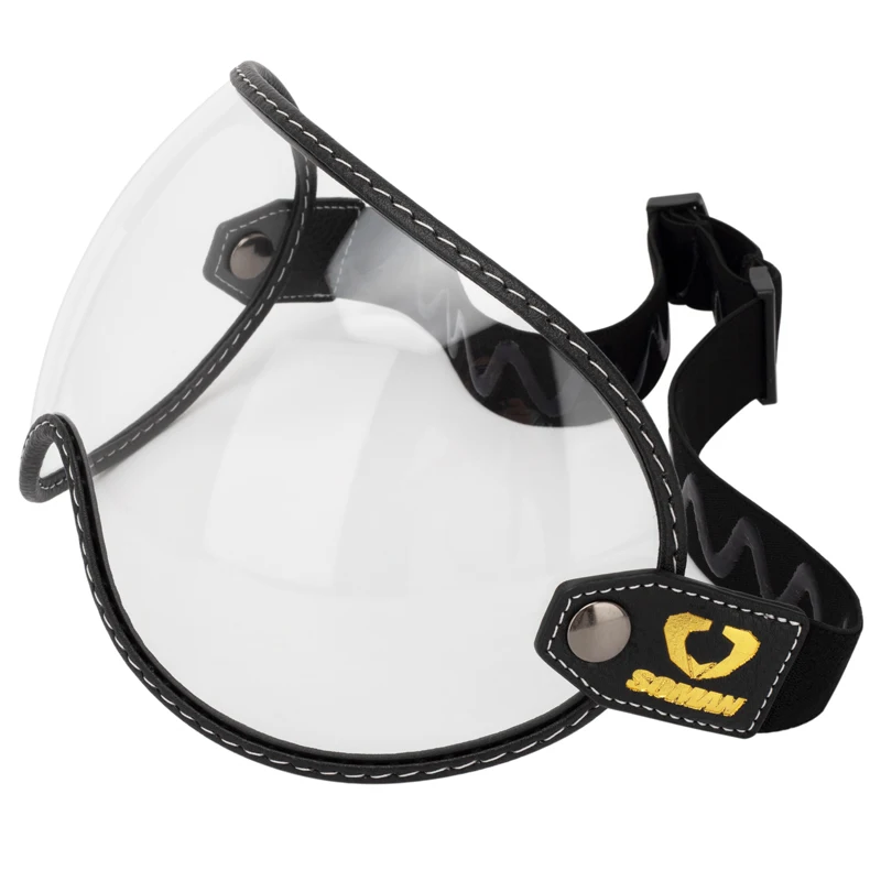 Vintage goggle glasses visor with belt for Open face helmet Motorcycle helmet Scooter Bike ATV Motocross Helmet cycling