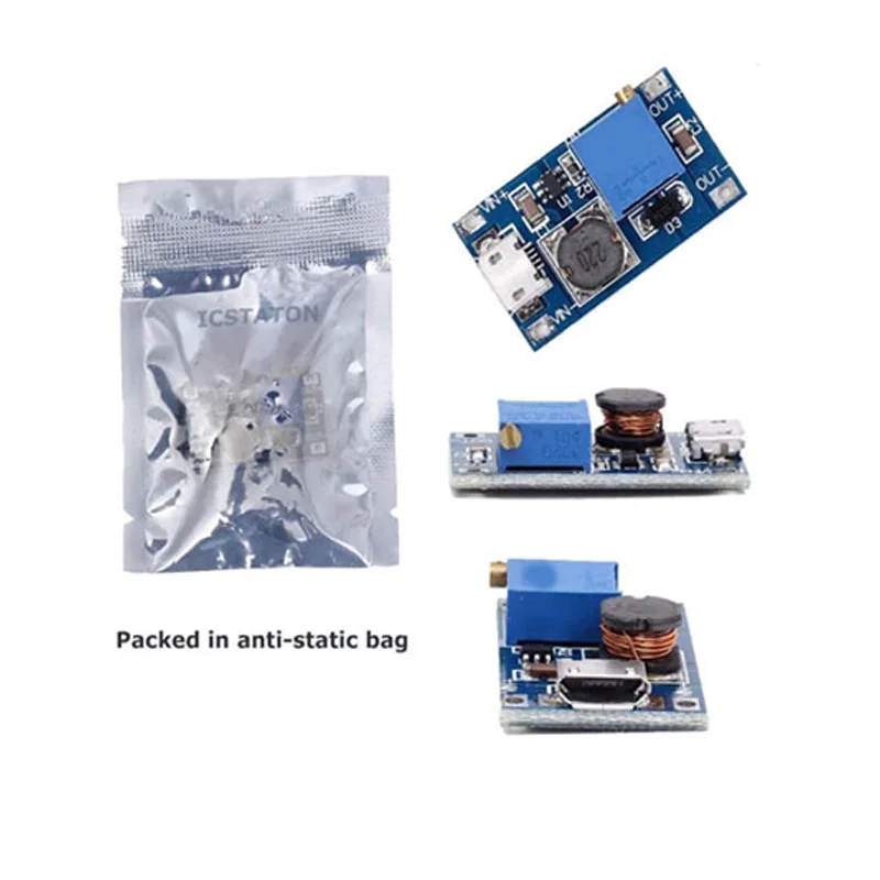 r Micro USB DC Step Up Boost Converter Module 28V 2A MT 3608 MT3608 Module