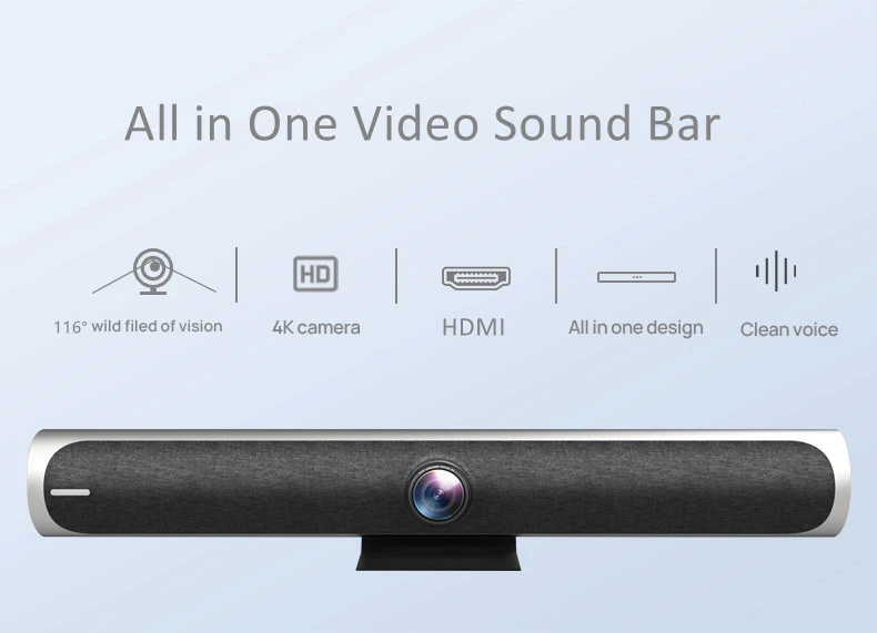 4K Camera 8MP AI Auto-Tracking Webcam all-in-one Webcam for Video Conferencing Web Camera with Built in Speakers and Mic