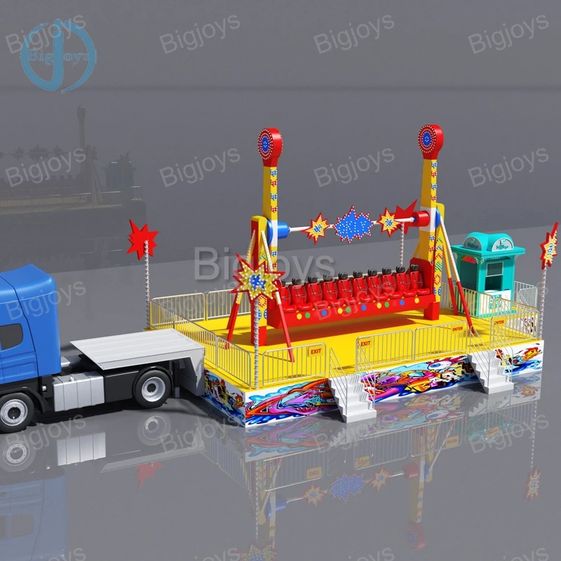 Thrill  Trailer Top Spin Park Rides Amusement Park Top Spin Rides Fun Fair Carnival Game Swing Rides for Sale