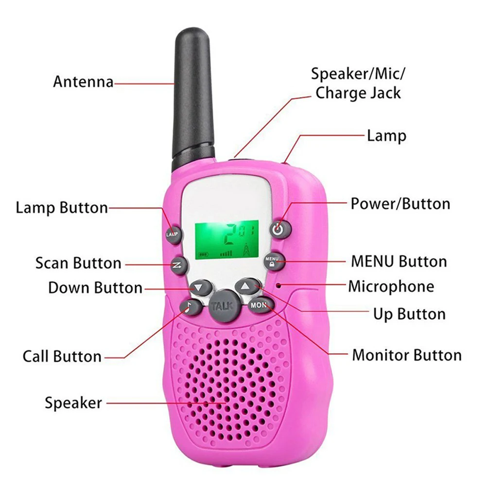 Горячая T-388 8/22 каналы для девочек иди и болтай Walkie детей Talkie S