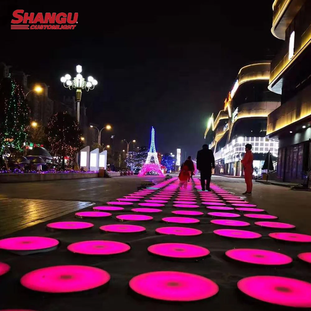 Gravity Sensing RGB Floor Tiles Paver Light Outdoor LED Decorative Landscape Bricks