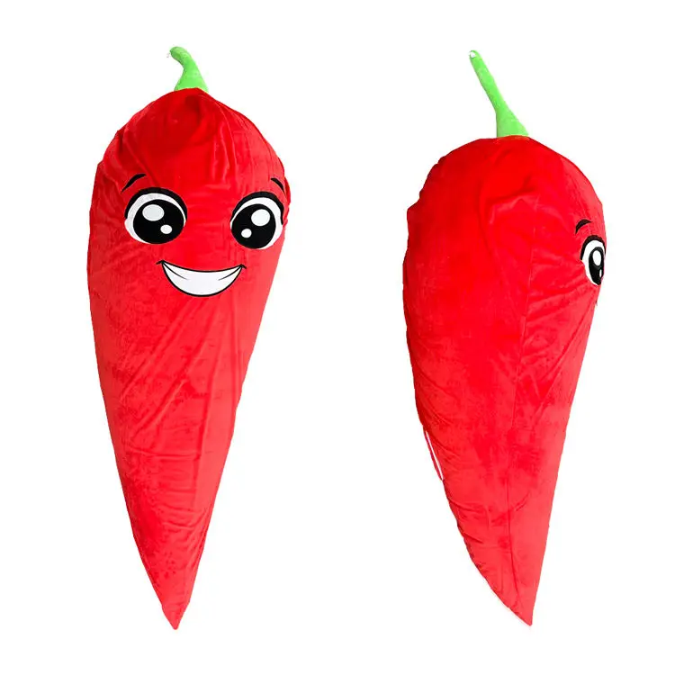 Giant pepper inflatable plush toy customized available 180cm inflatable pepper vegetable fruits plush toy inflatable cartoon toy