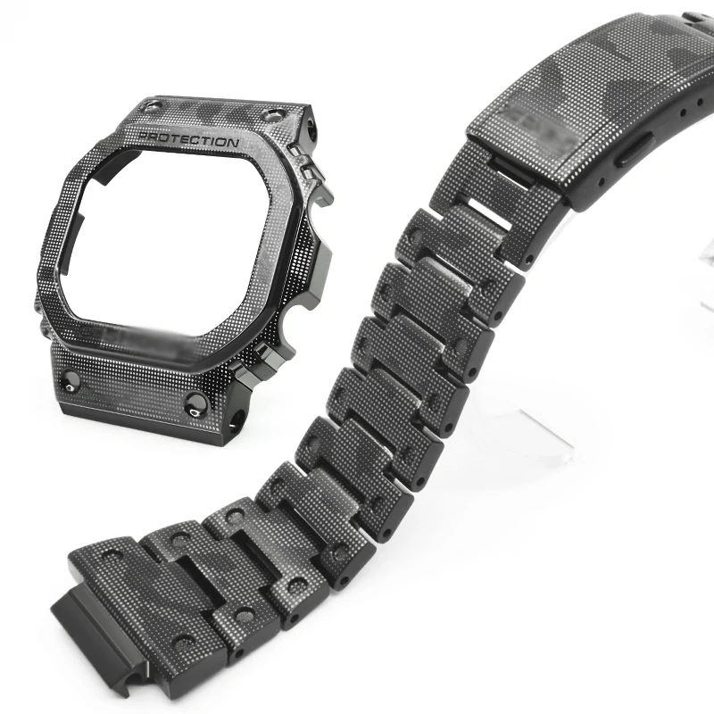 Titanium alloy G shock DW5600 GWM5610 GW5000 watch band strap and watch case for replacement modification