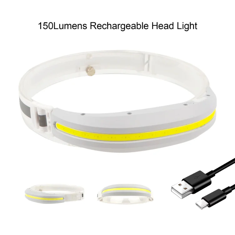 new cob led waterproof headlamp usb rechargeable bright head light for camping lighting 4 Light Modes
