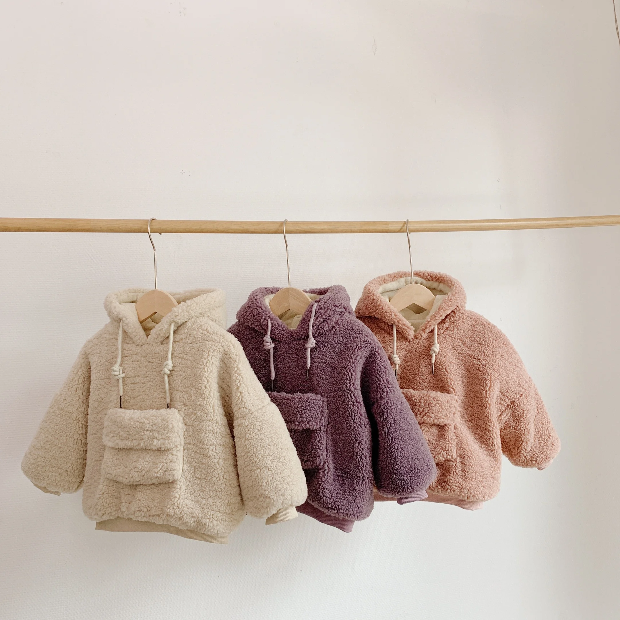 
6138/Newest fashion plush infant girl warm winter sweater hooded thicken toddler girls pullover top 