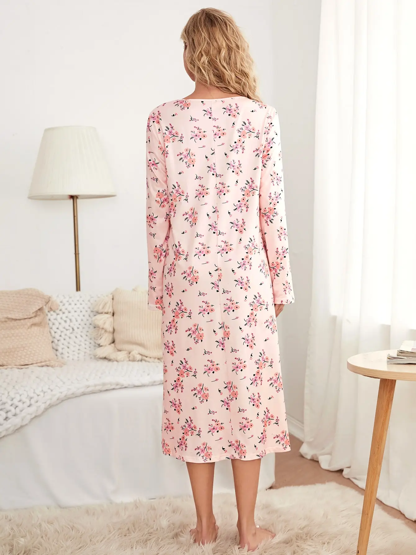 Wholesale Floral Pregnancy Nursing Top Pajama Breastfeeding Women Cotton Maternity Clothes Dress