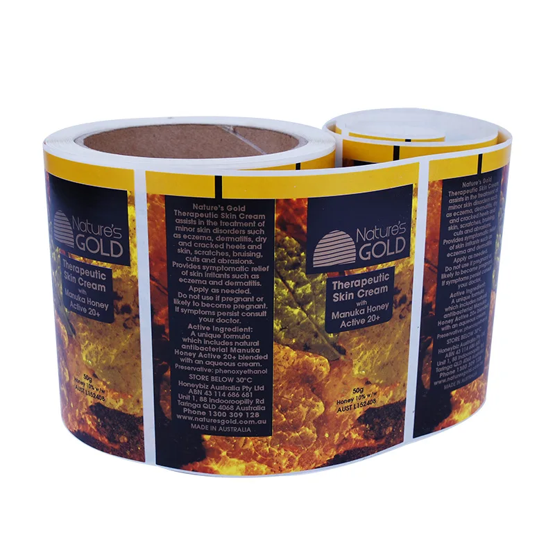 Self Adhesive Waterproof Printing bottle Labels Custom Stickers roll Brand Sticker wine label