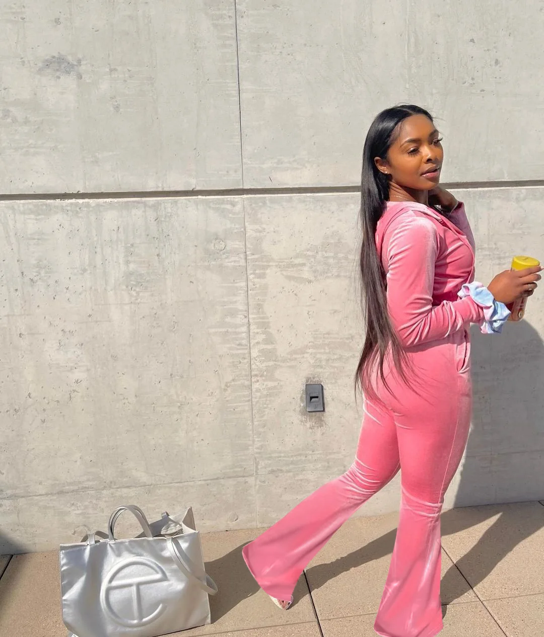 2021 HS New Arrial Fall Winter Sweatsuit Womens Hoodie Set Fleece Velvet Two Piece Velvet Tracksuit Zip Coat Bell-bottomed Pants