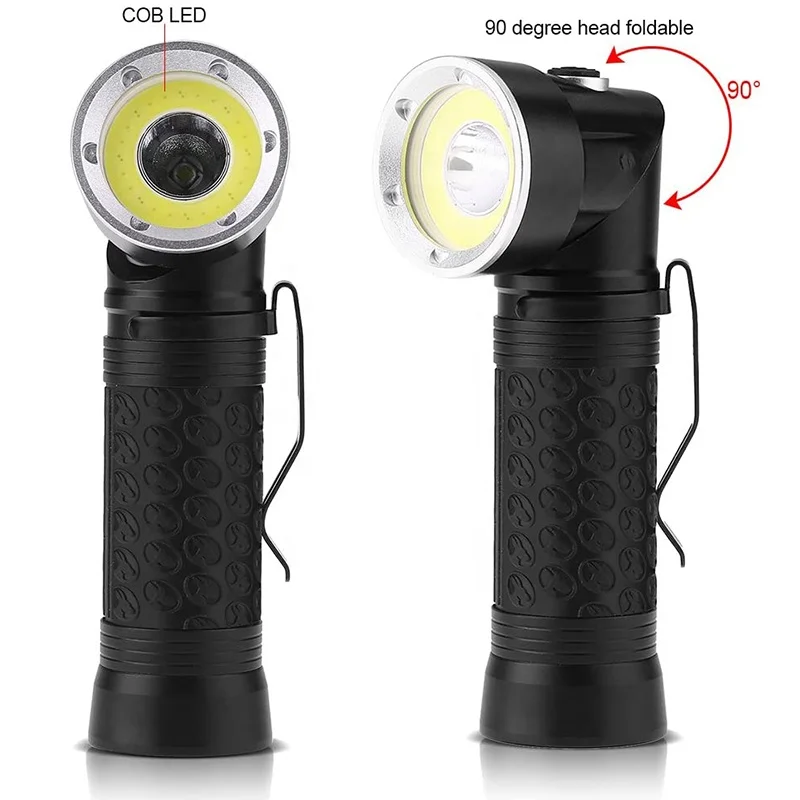 New Style 90 Rotatable Handheld Led Flashlight Rubber High Power LED Work Torch Light With Strong Magnet For Emergency