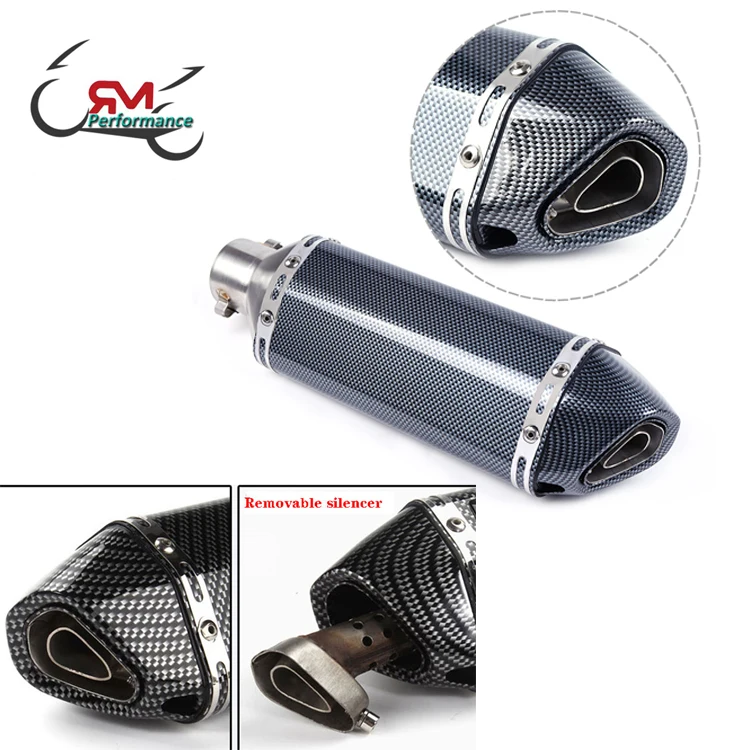 UniversalRACING Modified Motorcycle Exhaust Pipe escape Muffler fit all Motorcycle ATV Scooters Dirt bike