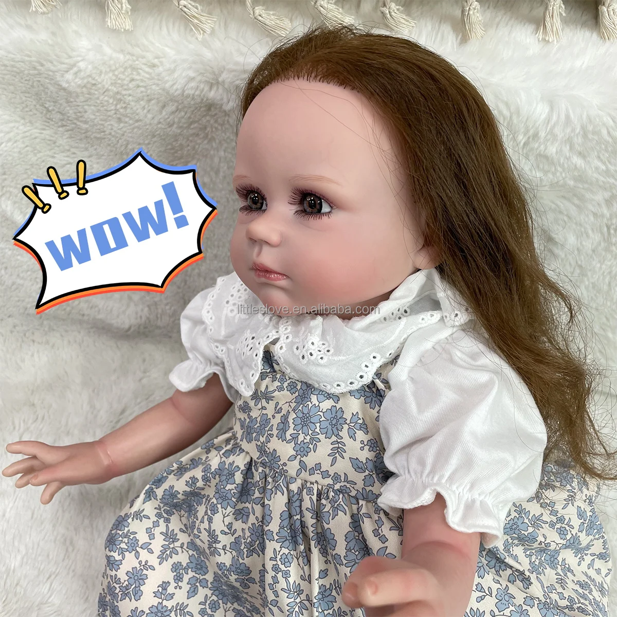 Reborn Baby Dolls Full Silicone Vinyl Cotton Body Girl Handmade With Rooted Hair Newborn Doll Gift For Kids