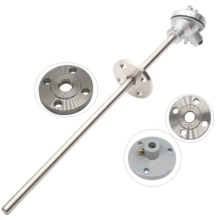 Manufacture Direct wrn 431 Flanged thermocouple k type temperature sensor DN50 type k thermocouple wire probe