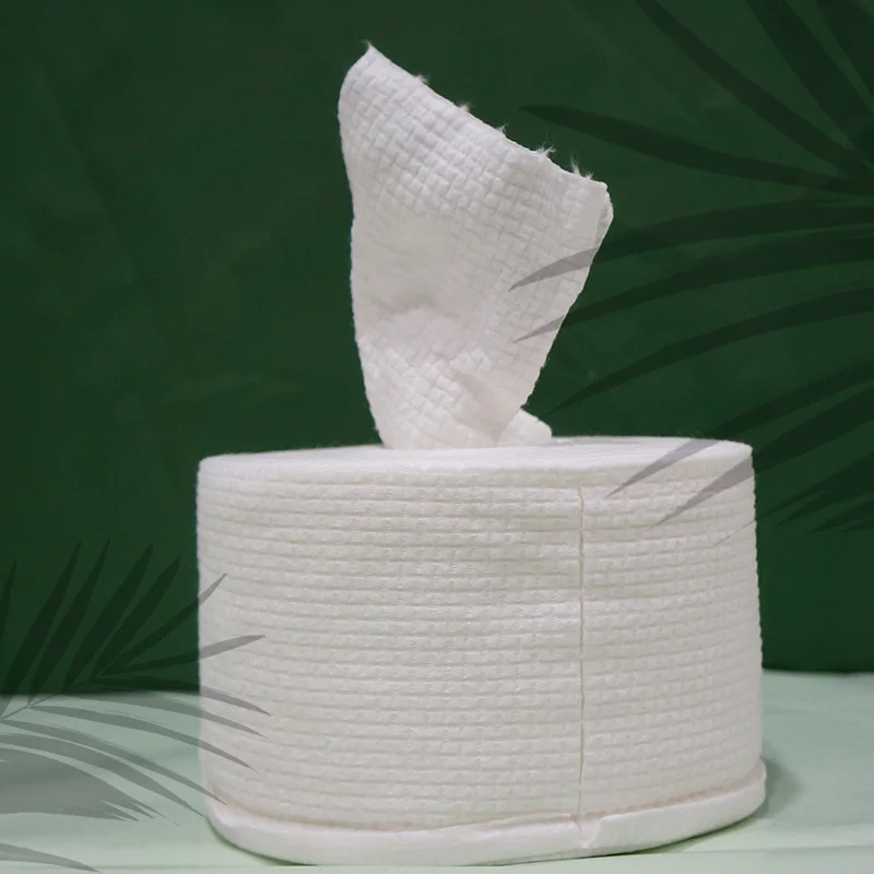 Factory Price Disposable cotton tissue roll OEM facial soft dry wipe soft face disposable cotton towels roll