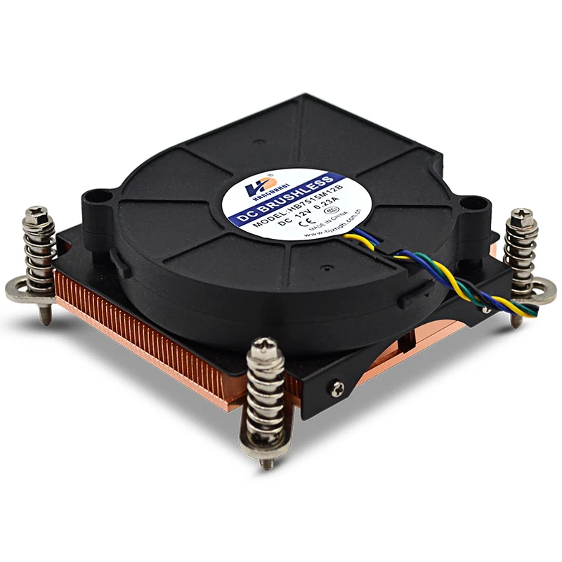 Custom pc cooler 1u 115x cpu cooler copper heat sink fan