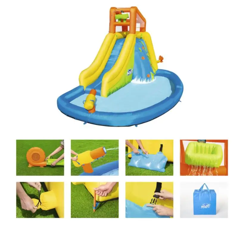 53345  H20GO Parco Acquatico Mount Splashmore  Bouncy Castle Inflatable Mount Splashmore Mega Water Park Swimming Pool