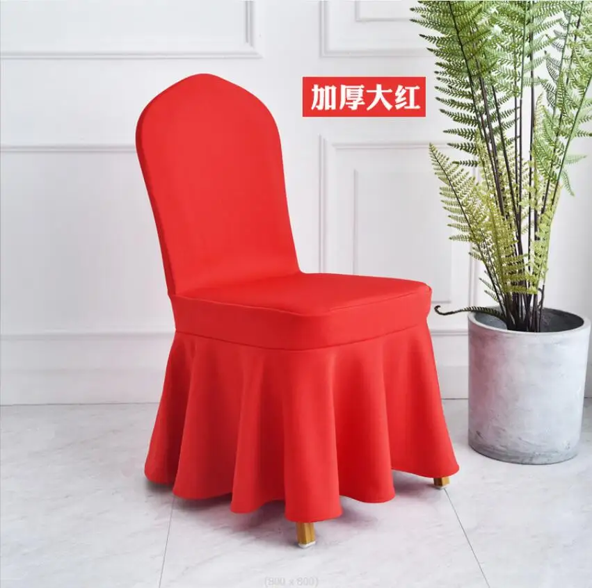 Factory Supply Custom Logo Sapphire Blue Thickened Polyester Cotton Hotel Banquet Armless Chair Cover for Party Wedding