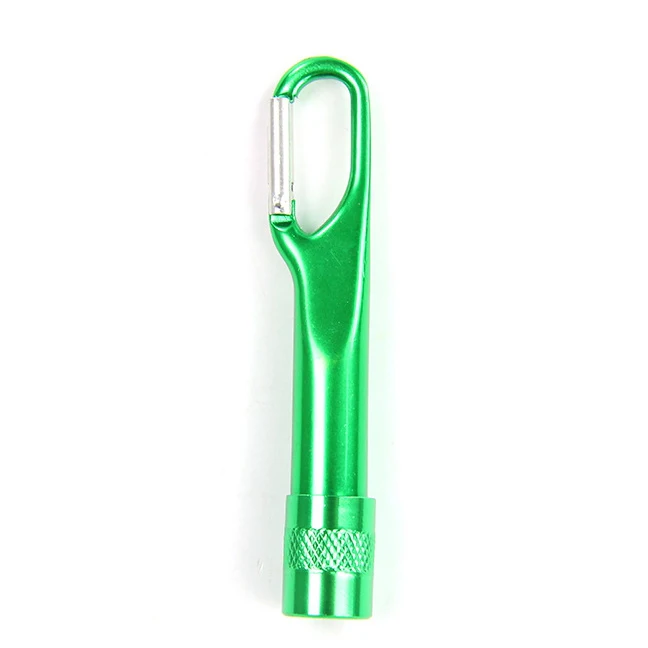 Promotional Gifts Portable Outdoor Hiking EDC Key Chain Aluminum Alloy Mini Led Flashlight Keychain with Carabiner Hook