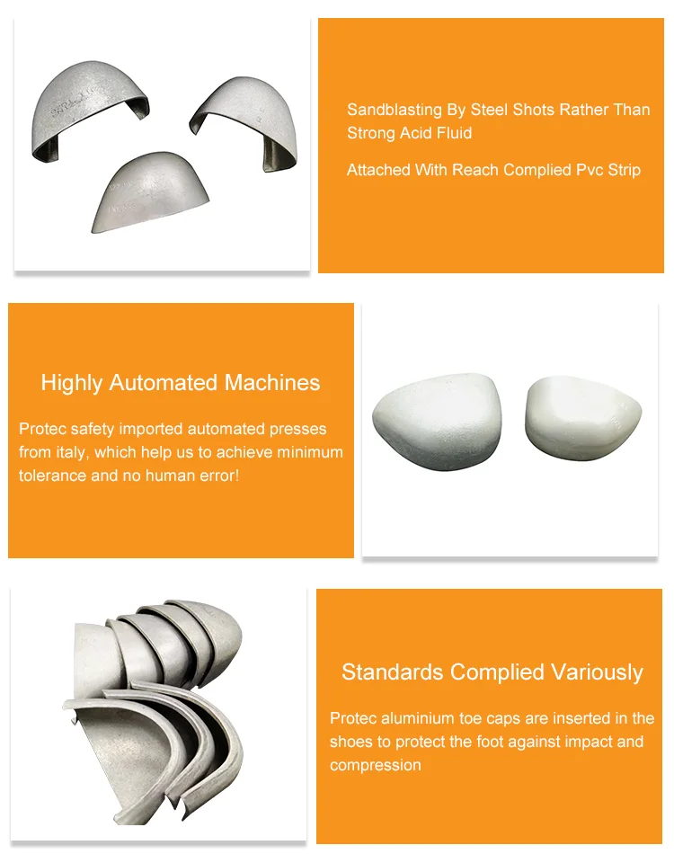 Custom Safety Shoe Removable Aluminum Toe Cap Safety Shoes