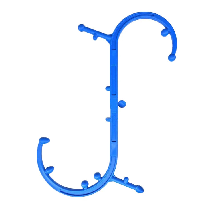 Manual Trigger Point Muscle Relief Massage Tool Cane Stick S-Shaped Handheld Plastic for Neck Back Body Shoulder and Waist