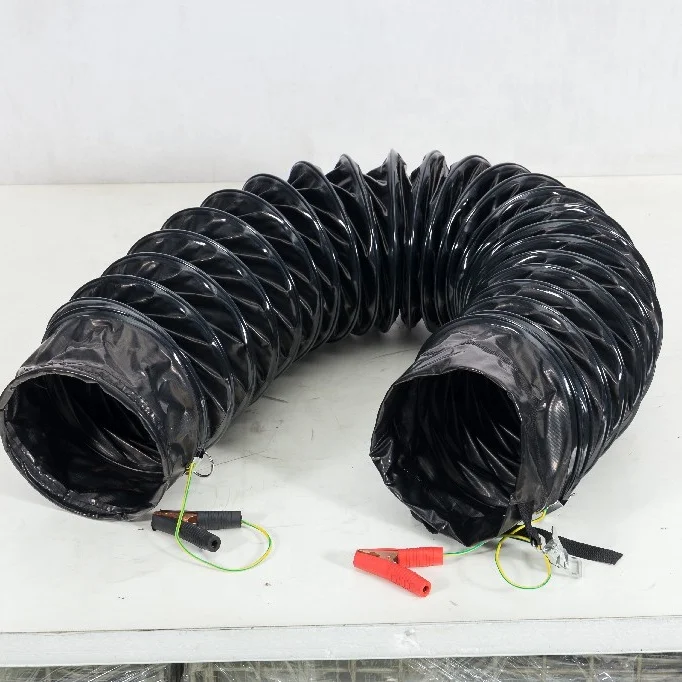 Helix Steel Wire Black PVC Explosion-Proof Industrial Flexible Suction Duct