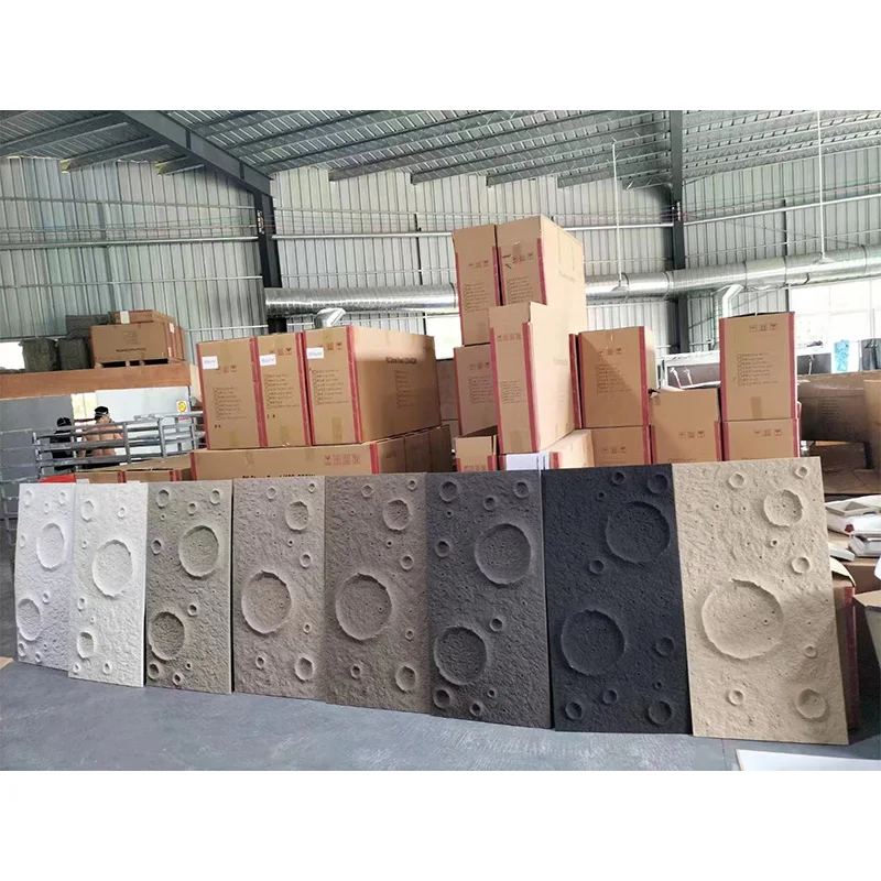 Exterior Wall PU stone panels 600*1200 MM Manufacturer Lightweight Faux polyurethane Mushroom Future stone 9 Brick stone
