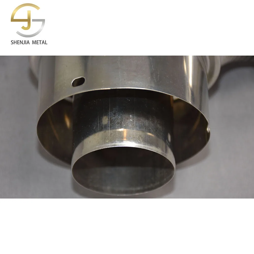 Stainless steel chimney welding 100mm/60mm bright surface thickness 0.3mm steel gas boiler with flue pipe flue pipe