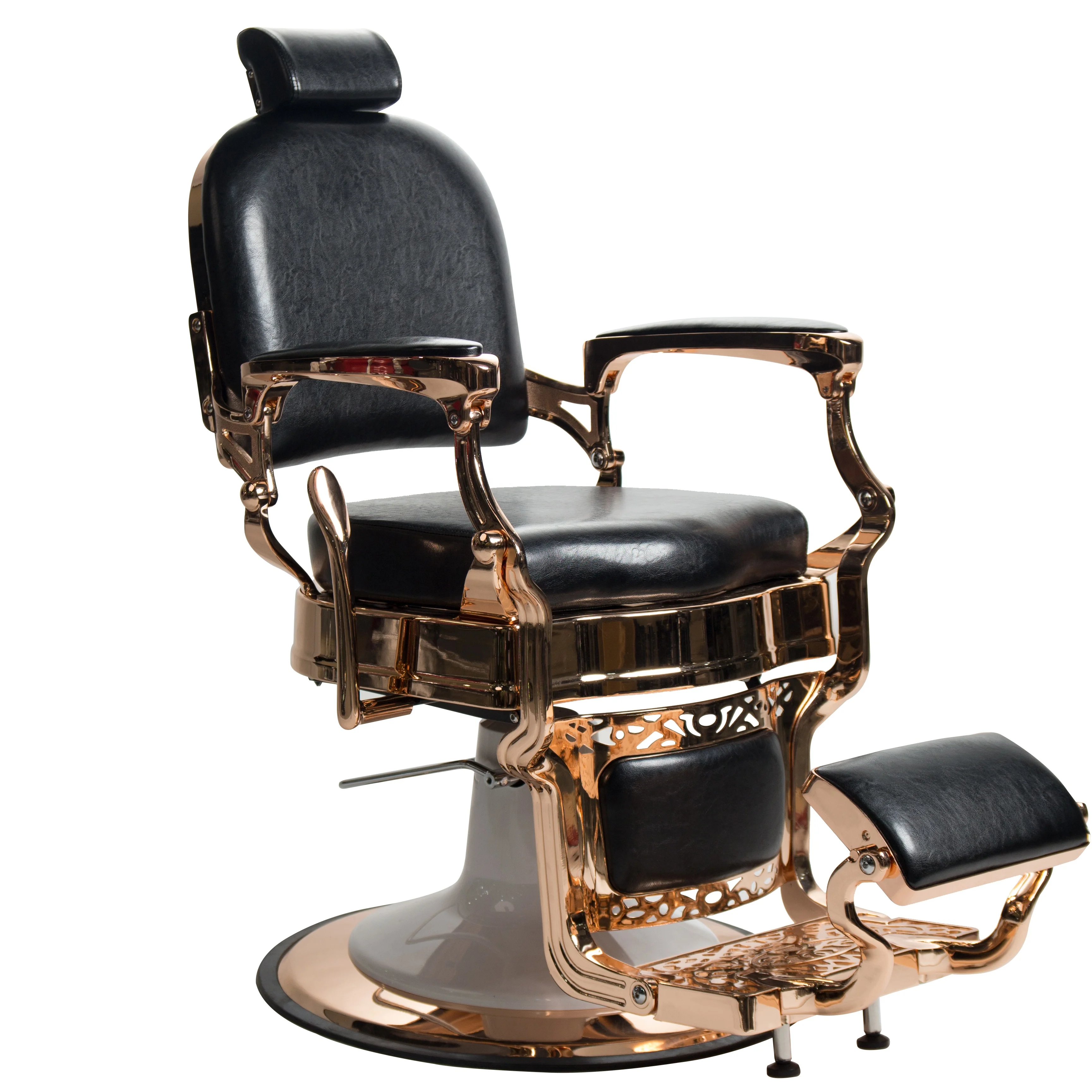 Retro vintage rose gold salon hair cutting barber chair