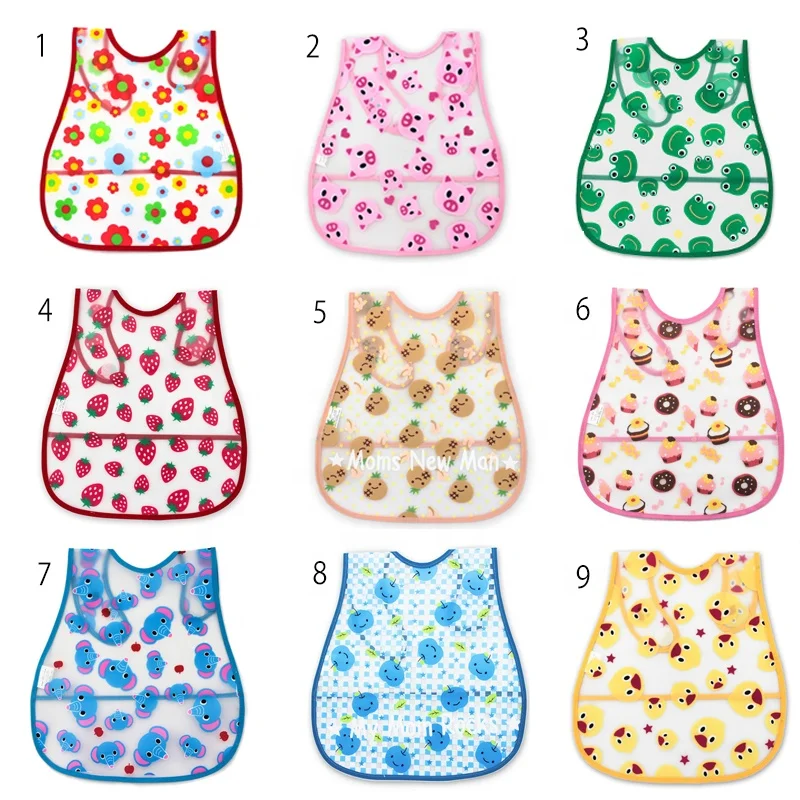 Wholesale cheap baby bib Waterproof toddler disposable Easy clean feeding bib apron