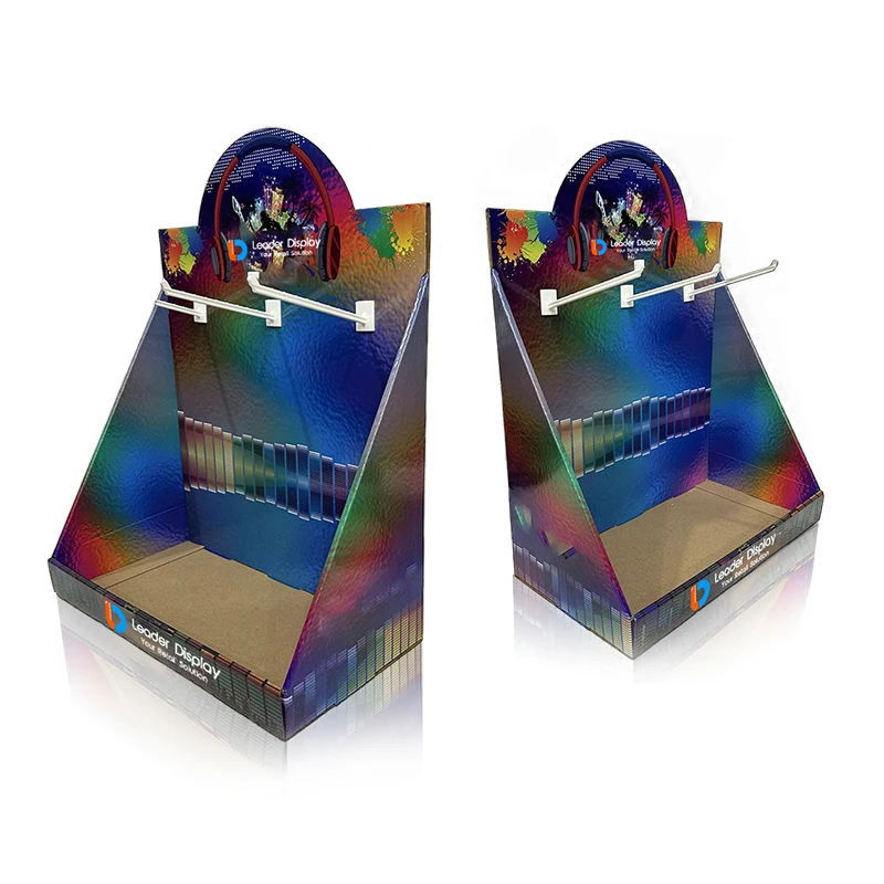 Paper Portable Pdq Countertop Stand Carton Cardboard Food Product Shop Custom Pop Up Table Retail Stores Counter Display Box