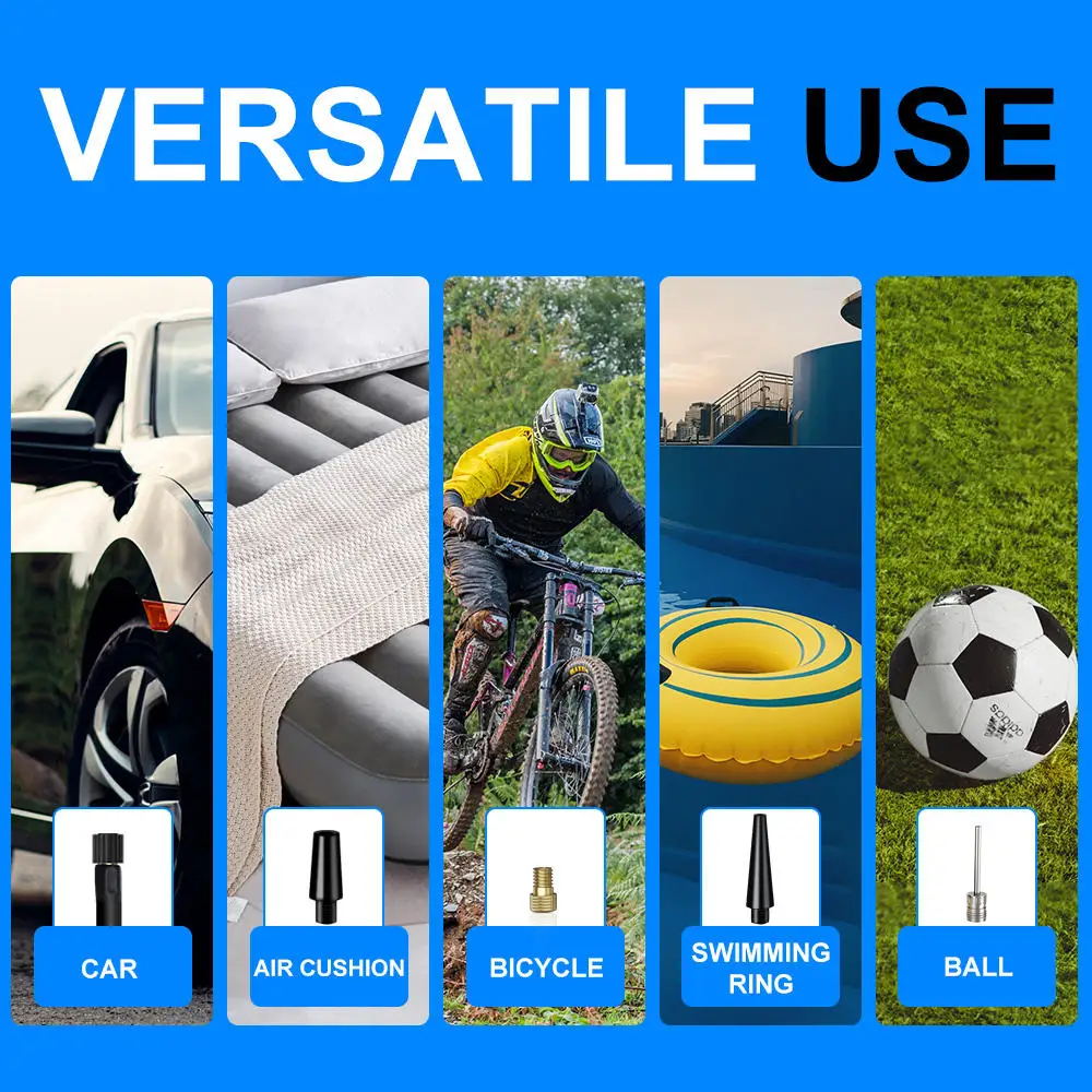 Wireless Digital display mini portable battery cordless car air pump compressor tire tyre inflators rechargeable bicycle