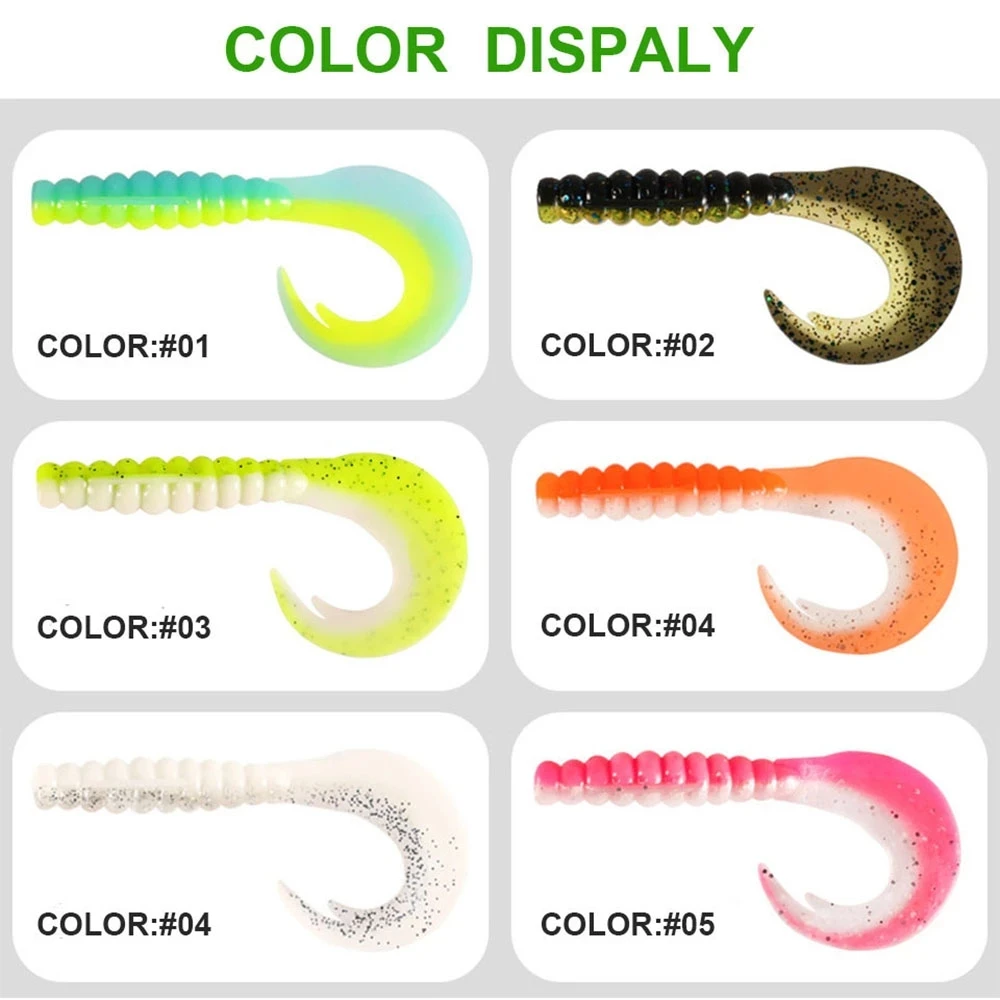 Worms Soft Bait 55mm/75mm Jig Wobblers Fishing Lure Silicone Artificial Baits Carp Bass Lures Pesca Tackle