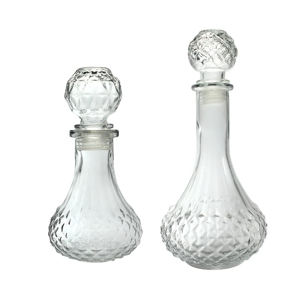 250ml 500ml 750ml clear empty whisky vodka wine glass decanter bottle