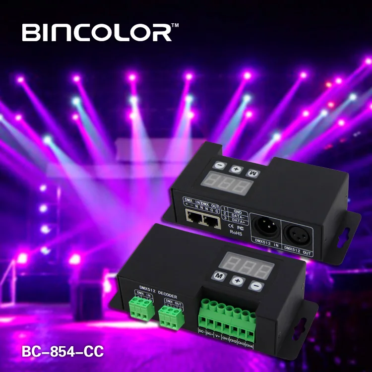 BC-854-CC High Quality 48V DMX512 Constant Current Decoder 350MA 700MA 4 Channel DMX Decoder