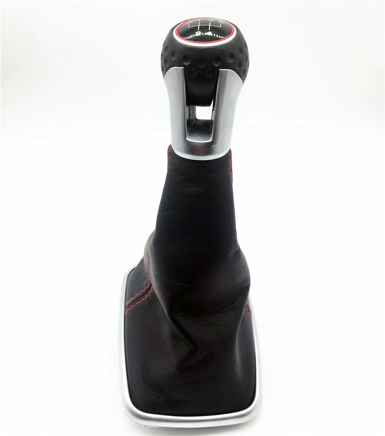 Good quality factory custom 5/6 Speed Car Gear Stick Level Shift Knob With Leather Boot For VW Golf 4 bora Golf6