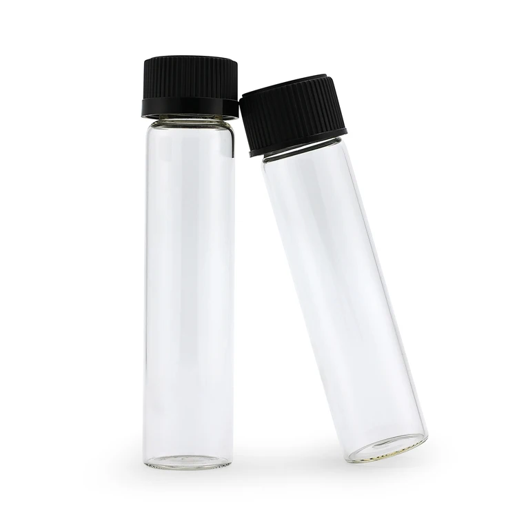 Wholesale Mini Vial Clear Glass Laboratory Test Mini Tube Safe Child Proof Cap Pill Containers Small Glass Vial