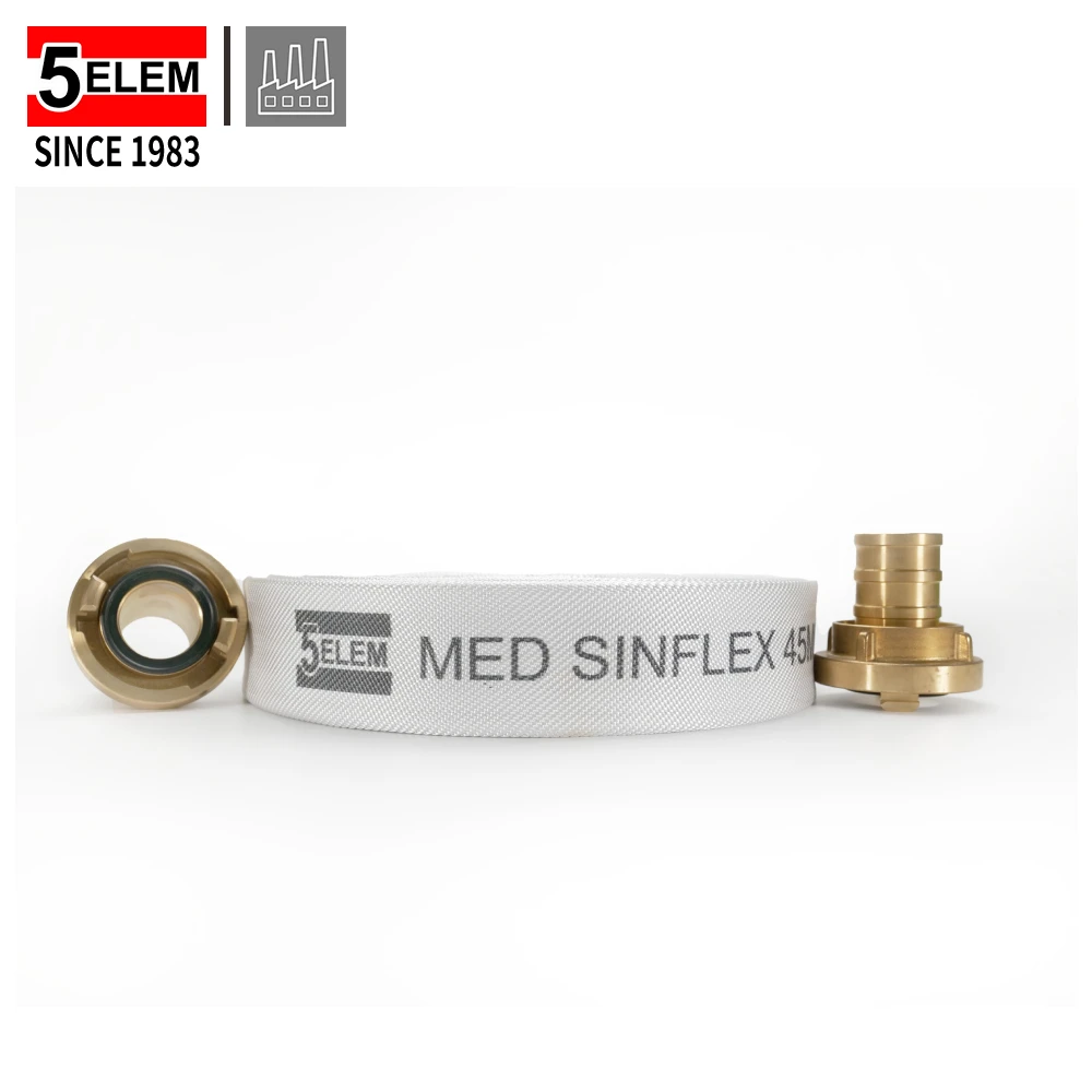 Single Jacket PVC Liner Marine Fire Hose for Industrial Firefighting Emergency