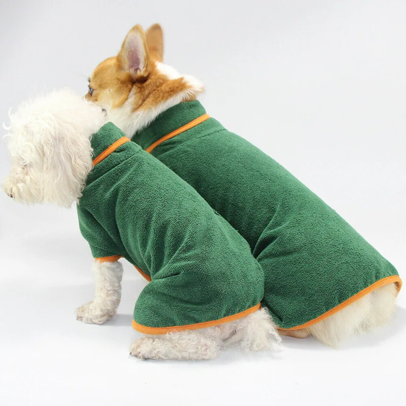 Hot Sale Dog Drying Coat Bathrobe Towel Microfiber Material Fast Drying Super Absorbent Dog Bath Robe