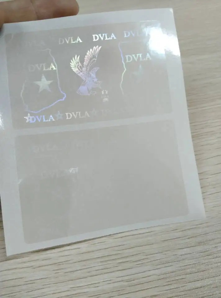 Transparent overlay Laser 3D Hologram Security Stickers card lamination hologram