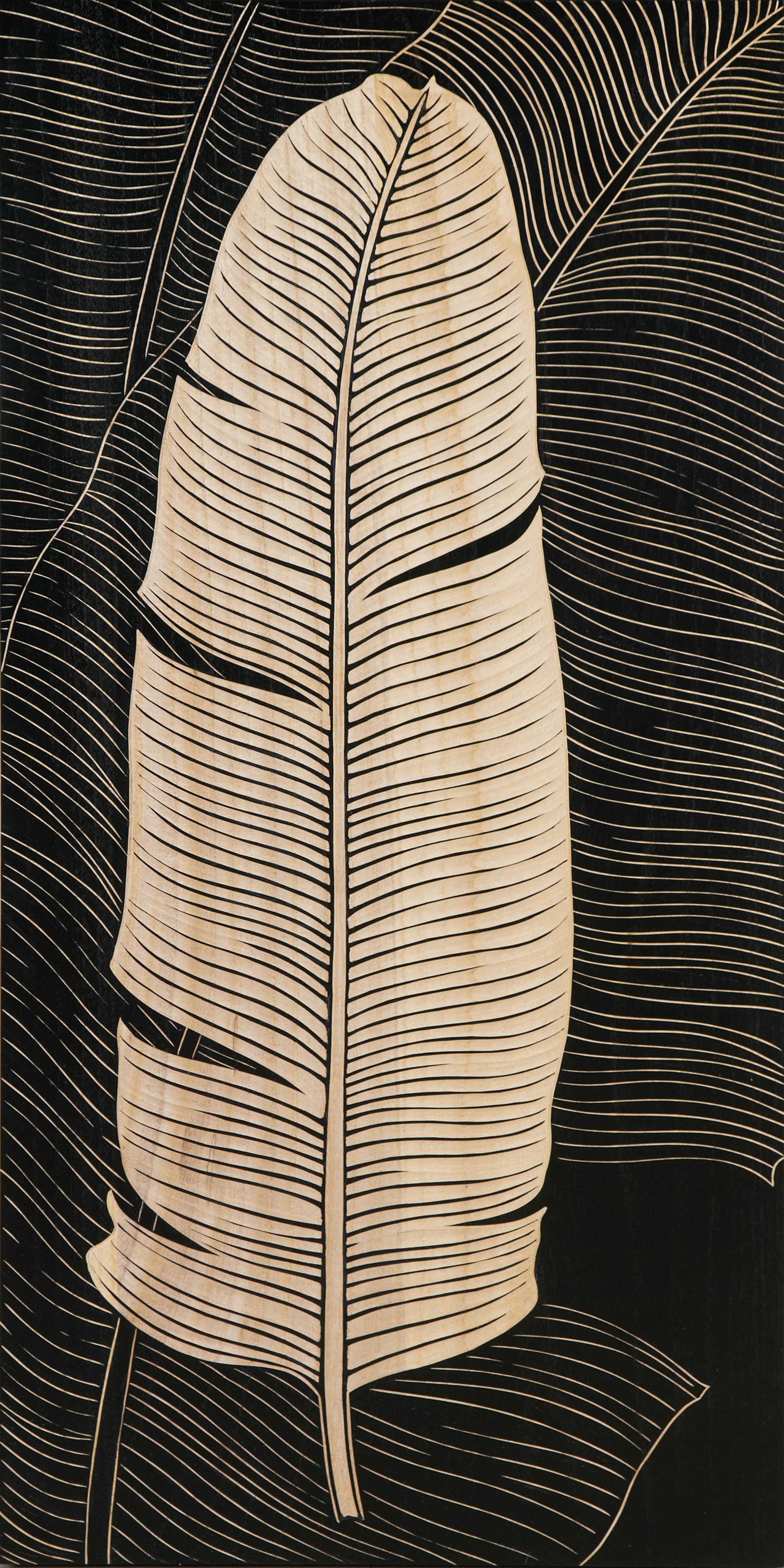  HOMEPAINT перья Carvings черный фон натуральный деревянный цвет Художественный Ручной Работы настенный художественный Декор для