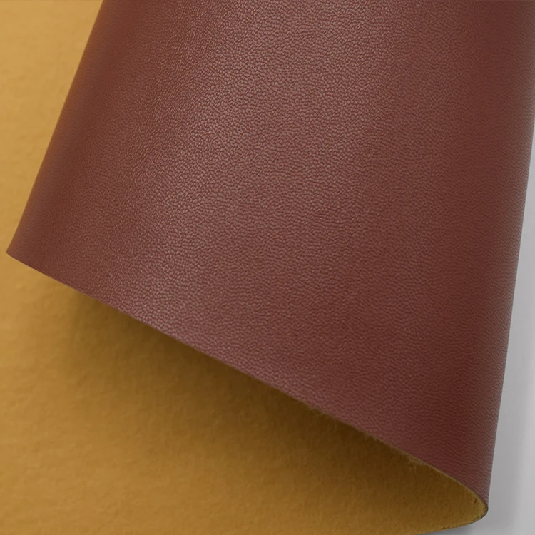 Wholesale 1.1 mm Brushed Backing nappa grain PVC artificial Leather for Bag Shoe Sofa